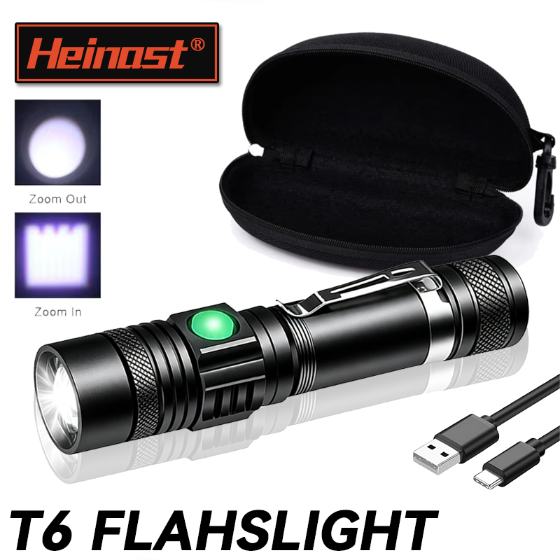 Outdoor Adventure Hiking - T6 LED Wiederaufladbare Taschenlampe, 18650 Zoombare