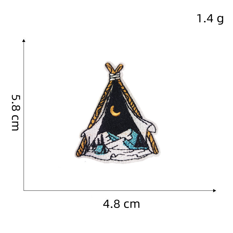 Outdoor Adventure Logo - 15 Stück Outdoor-Abenteuer-Szenerie-Logo Aufnäher zum Aufbügeln