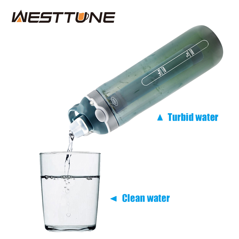 Water Filter Straw - 750ml Outdoor-Wasserfilter Stroh flasche/Tasse zum Überleben