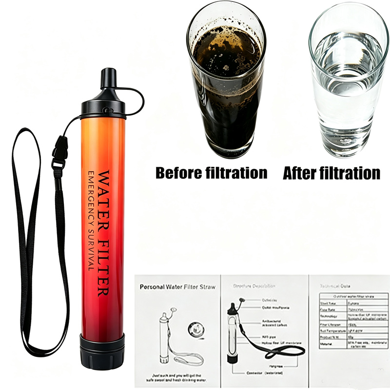 Outdoor-Notfall-Überlebens-Was – Water Filter Straw Bewertung und Preis