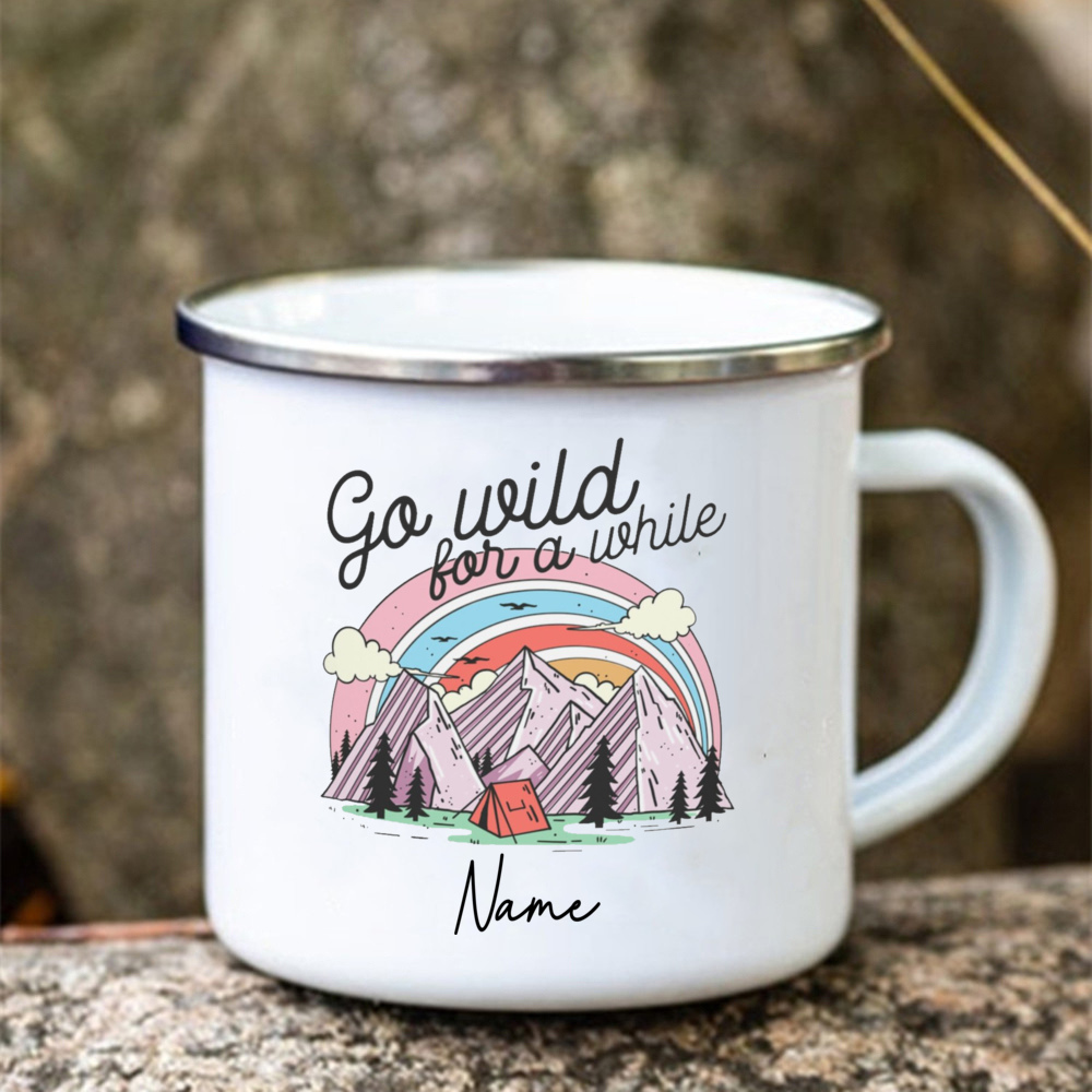 Personalisierte Emaille-Tassen – Outdoor Adventure Logo Bewertung und Preis