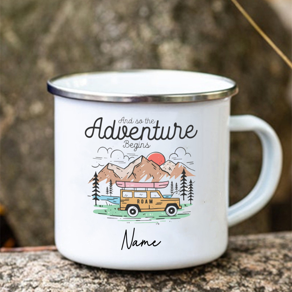 Personalisierte Emaille-Tassen – Outdoor Adventure Logo Bewertung und Preis