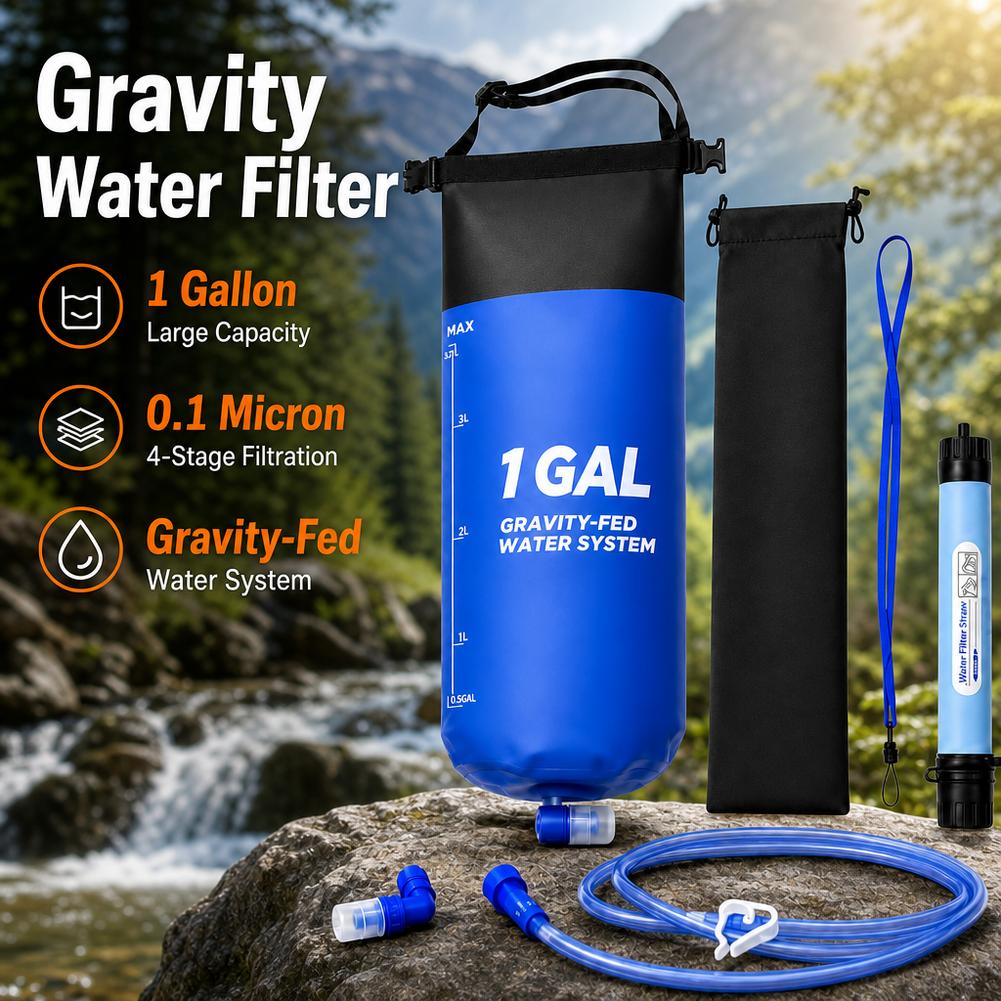 Camping-Schwerkraft-Wasserbeut – Water Filter Straw Bewertung und Preis